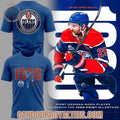 Edmonton Oilers Leon Draisaitl 1000 Career Points Two Sided Shirt