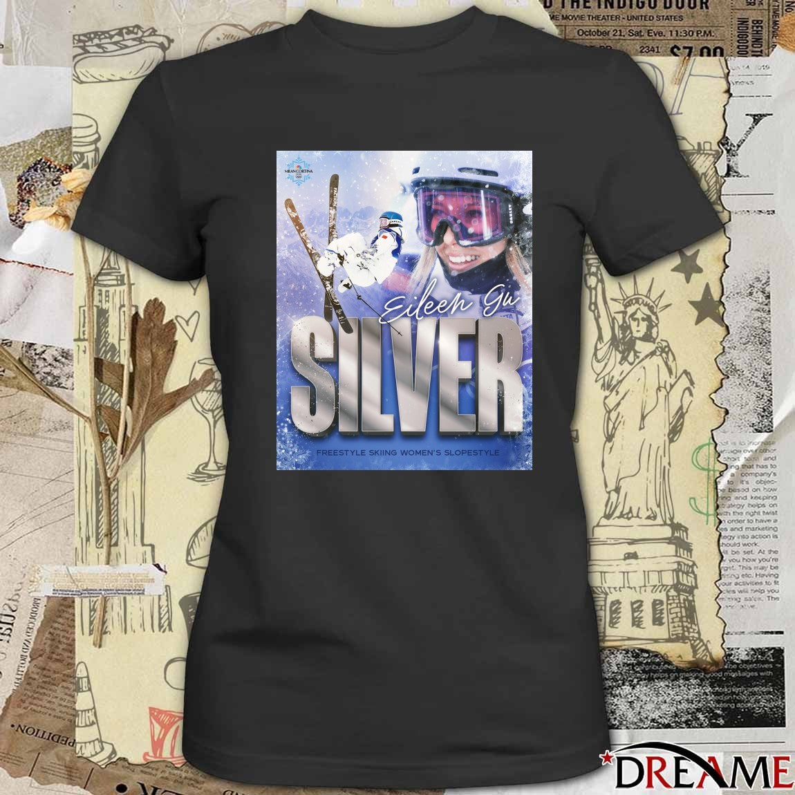 Eileen Gu Silver Freestyle Skiing Women’s Slopestyle Poster t-shirt