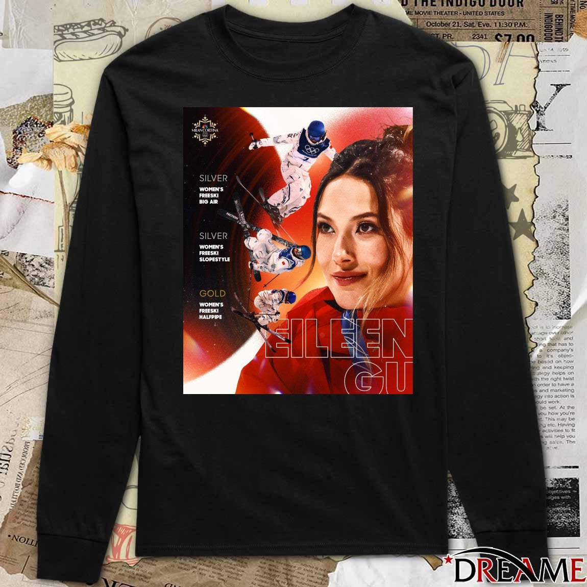 Eileen Gu Silver Women’s Freeski Slopestyle – Gold Women’s Freeski Halfpipe t-shirt