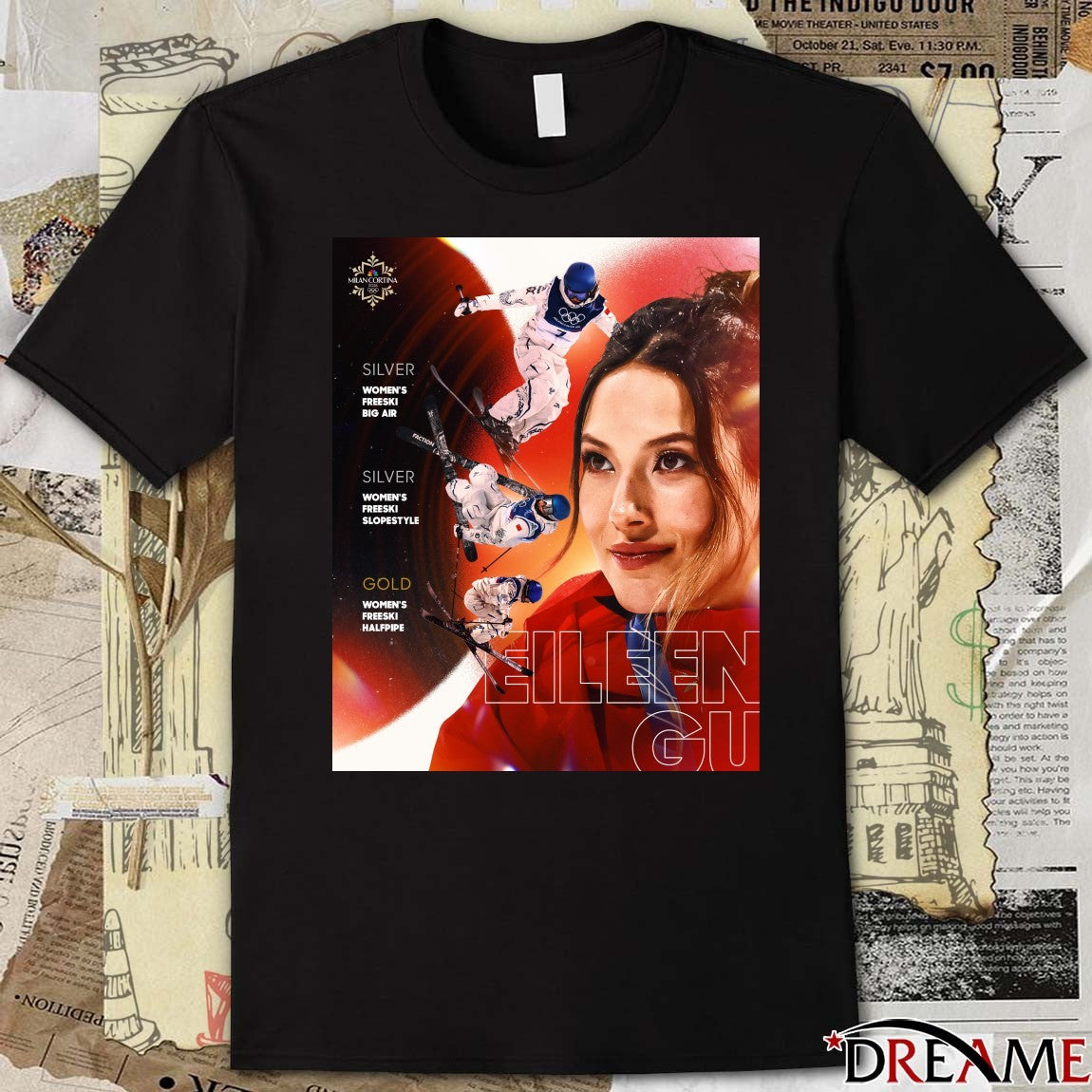 Eileen Gu Silver Women’s Freeski Slopestyle – Gold Women’s Freeski Halfpipe t-shirt