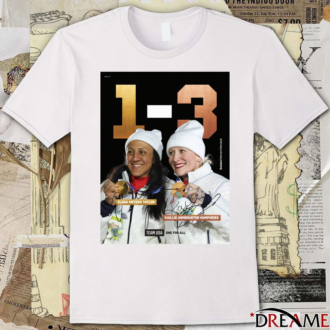 Elana Meyers Taylor And Kaillie Armbruster Humphries 1-3 Bobsled Women’s Monobob Signatures t-shirt