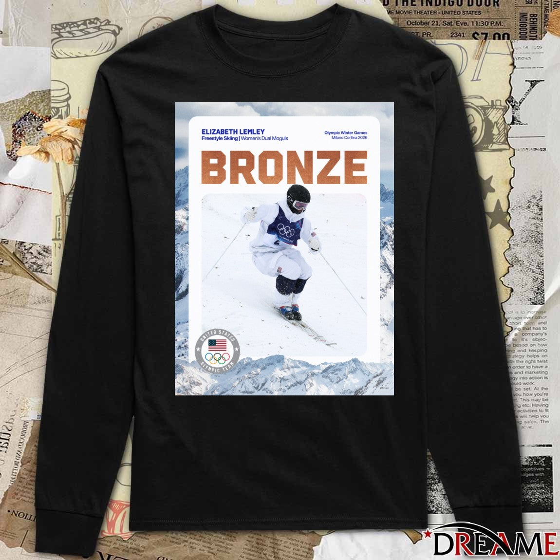 Elizabeth Lemley Earns Bronze In The First-ever Winter Olympics Dual Moguls Competition t-shirt