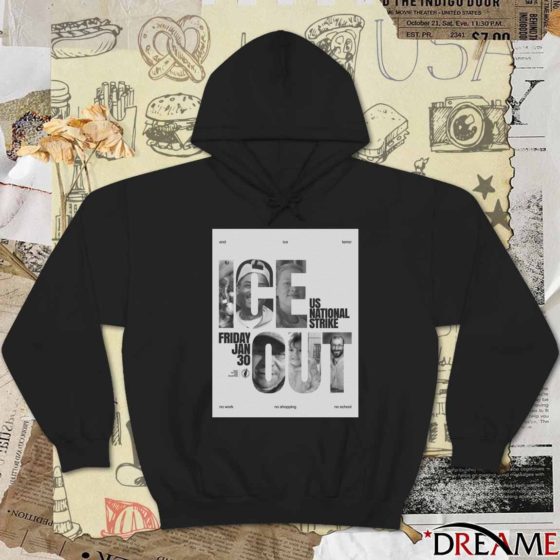 End ICE Terror ICE Out US National Strike January 30 2026 No Work No Shopping No School t-shirt