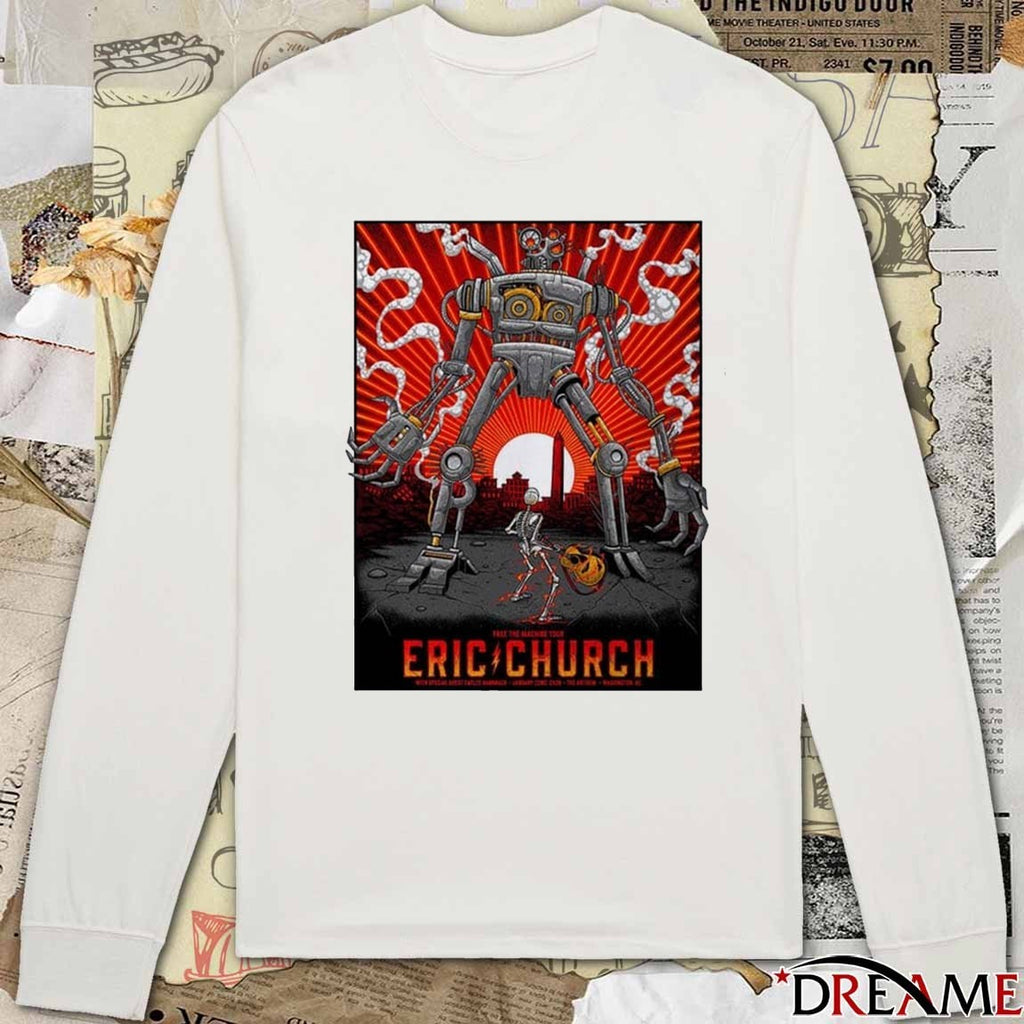 Eric Church Washington DC Night 1 Anthem On January 22nd The Free the Machine Tour 2026 Poster t-shirt
