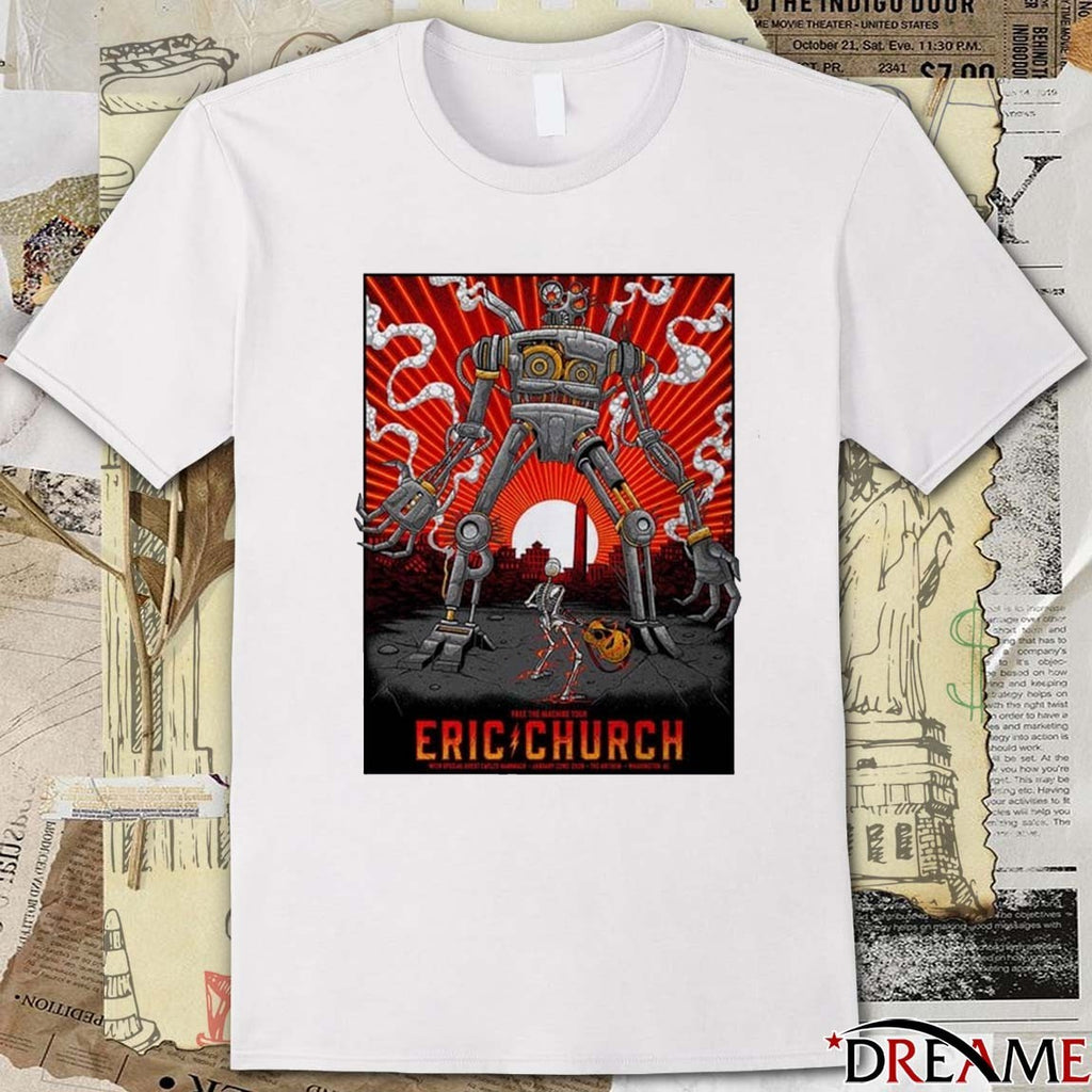 Eric Church Washington DC Night 1 Anthem On January 22nd The Free the Machine Tour 2026 Poster t-shirt