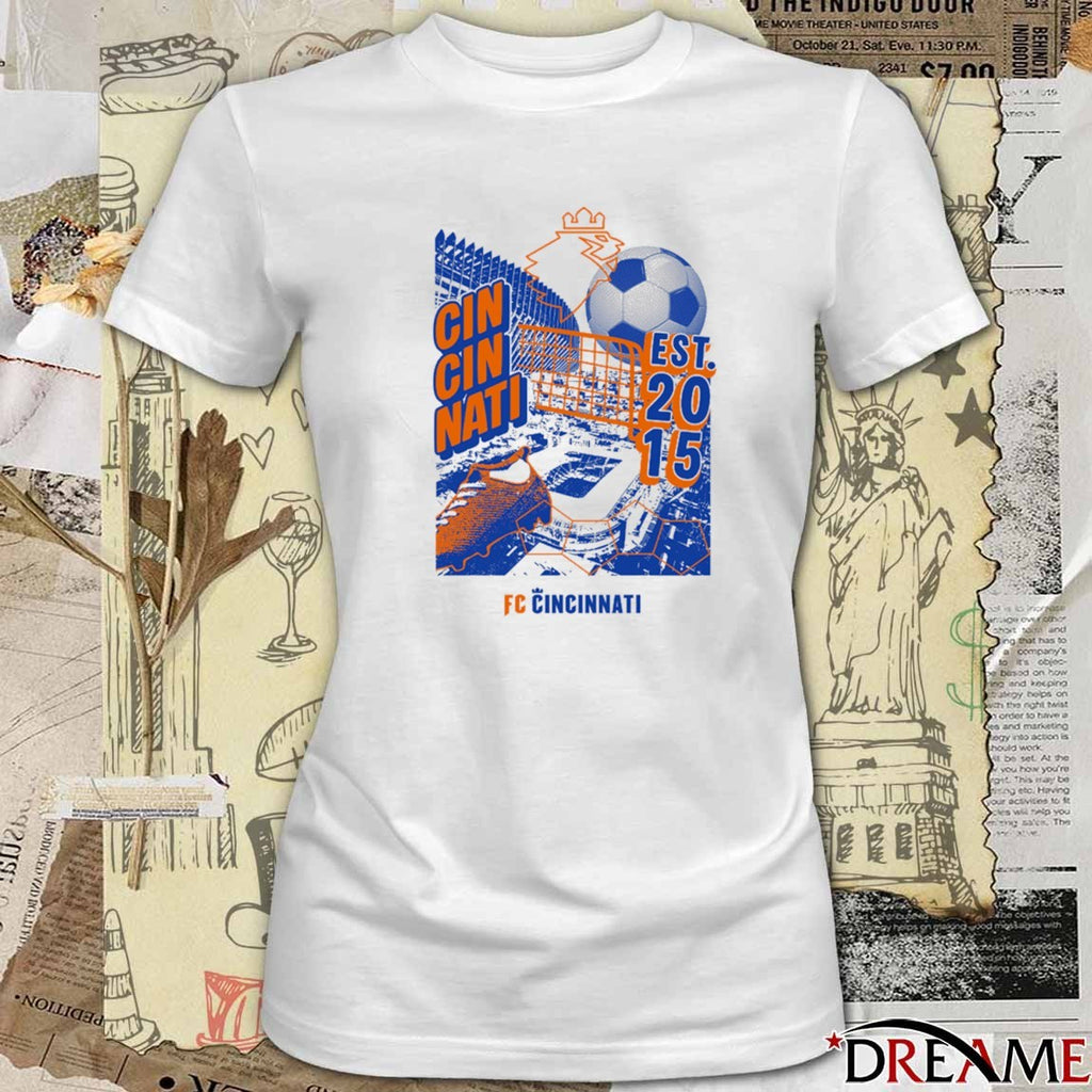 FC Cincinnati Grunge Collage Est 2015 t-shirt