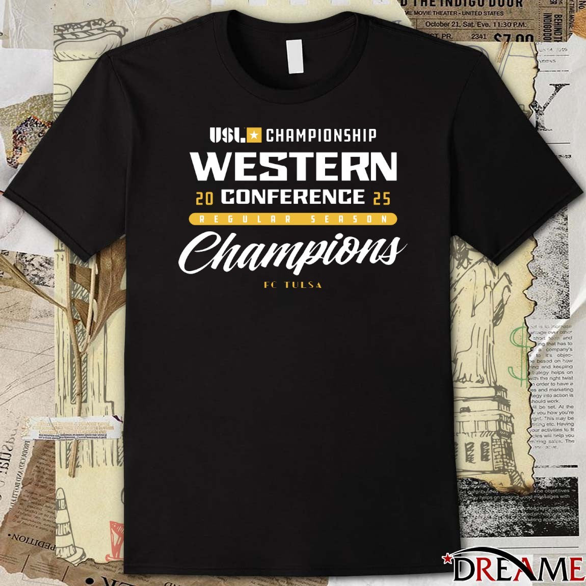 FC Tulsa USL Championship Western Conference Regular Season Champions t-shirt