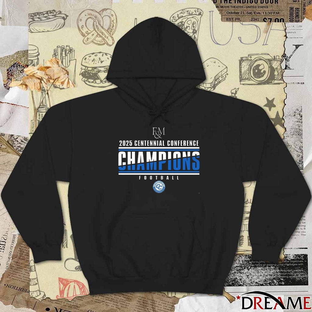 F&M 2025 Centennial Conference Champions Football t-shirt