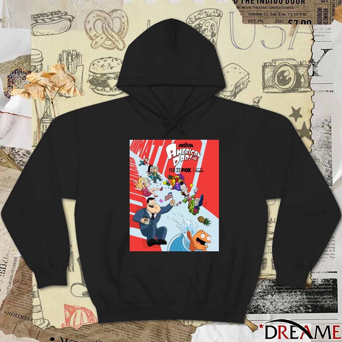 FOX Animation Domination American Dad February 22 2026 Next Day Hulu Poster t-shirt