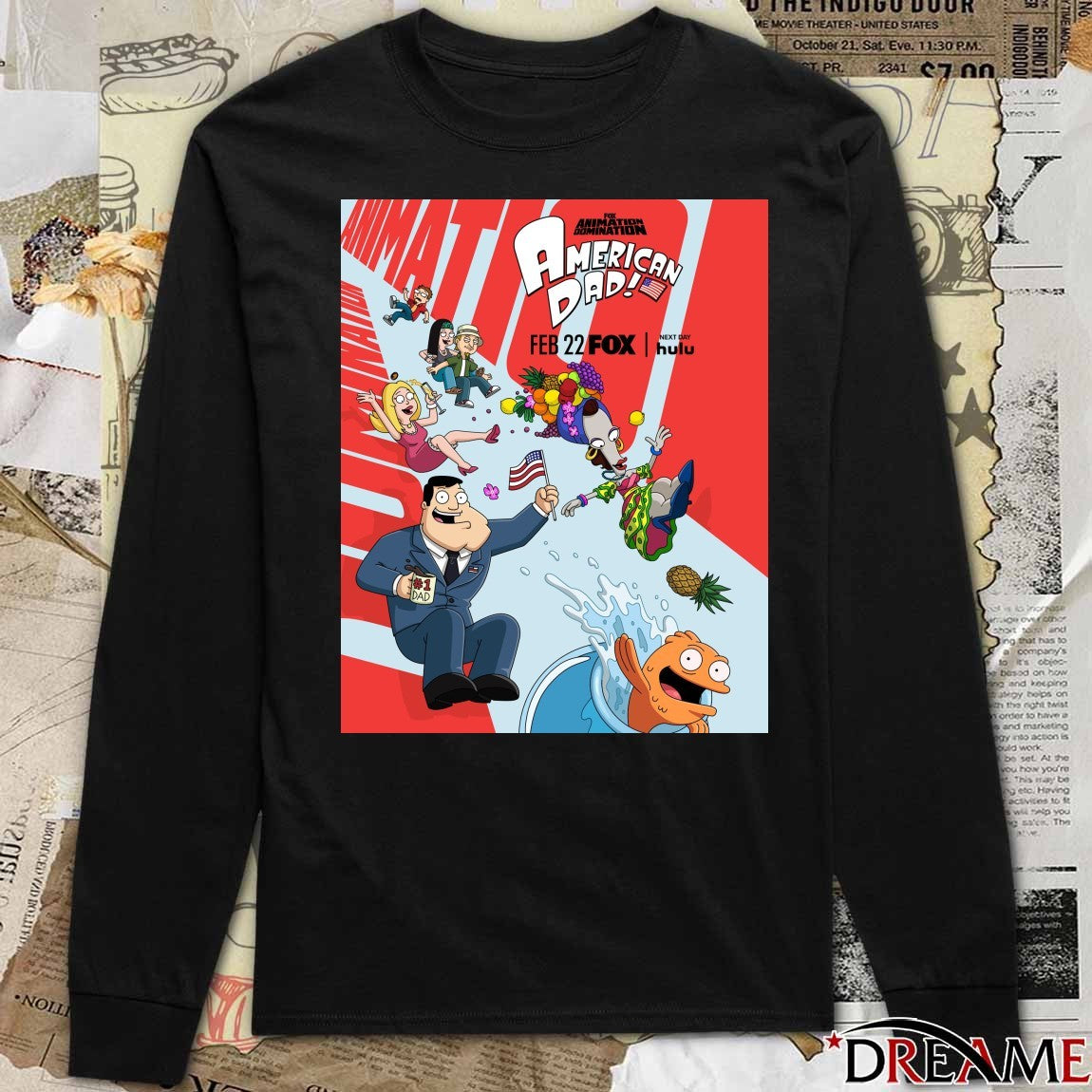 FOX Animation Domination American Dad February 22 2026 Next Day Hulu Poster t-shirt