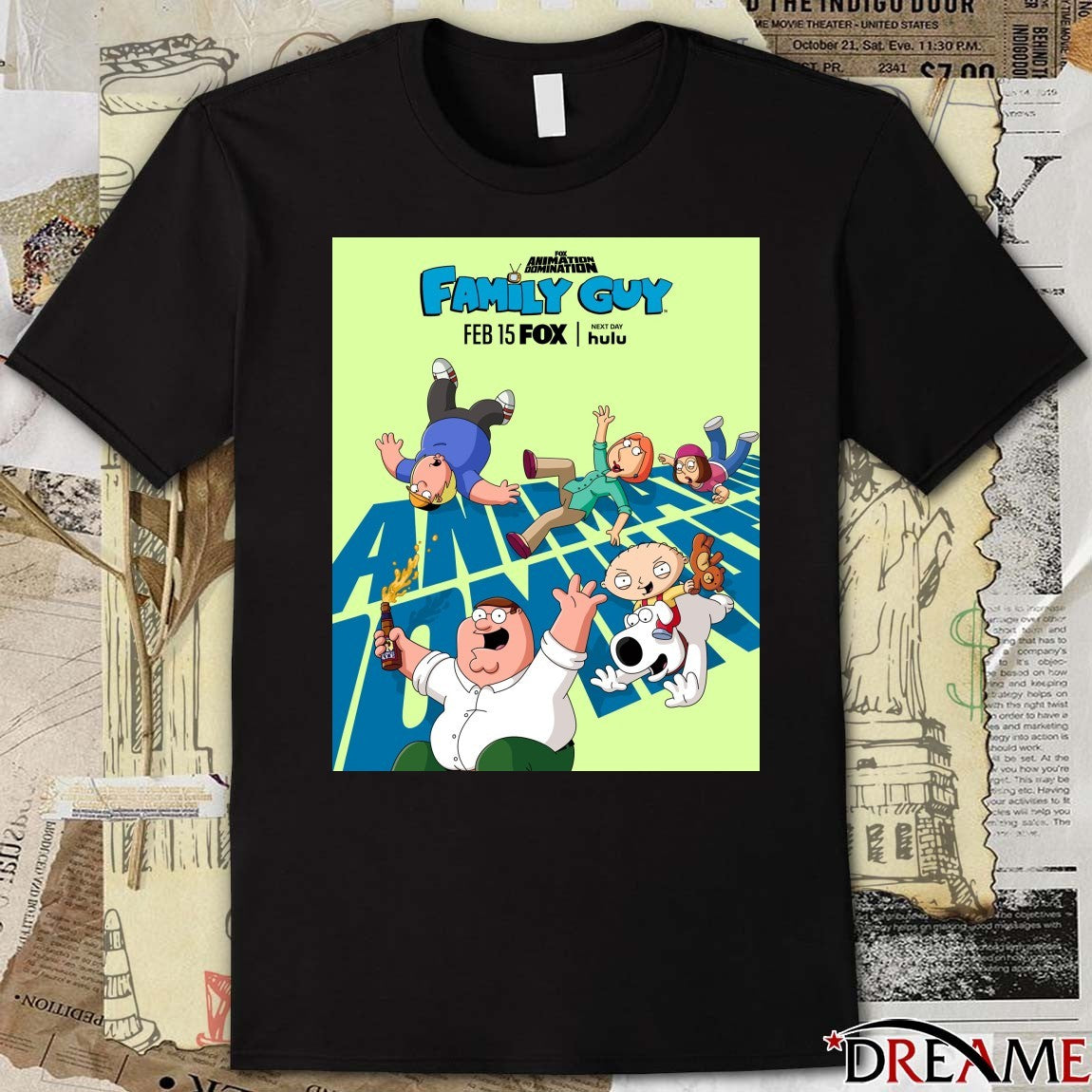 FOX Animation Domination Family Guy February 15 2026 Poster t-shirt