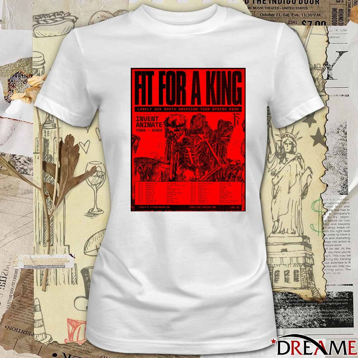 Fit For A King Lonely God North American Tour Spring 2026 Poster t-shirt