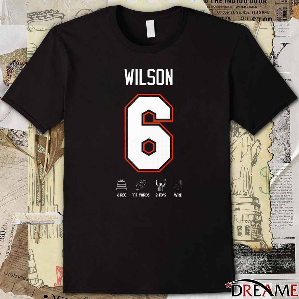 Florida Gators Dallas Wilson Number 6 6 Receptions, 111 Yards, And 2 Touchdowns t-shirt
