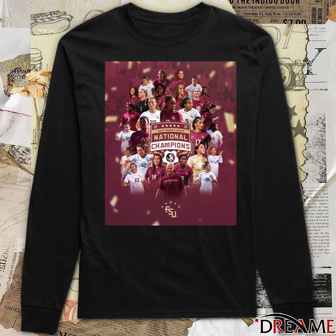 Florida State 2025 NCAA Women’s Soccer National Championship Poster t-shirt