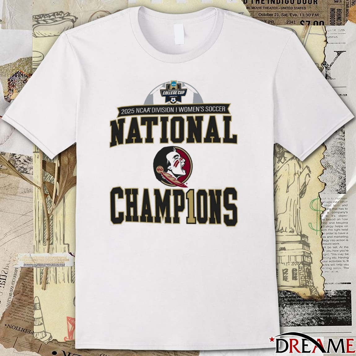 Florida State Seminoles 2025 NCAA DI Women’s Soccer National Champions Locker Room t-shirt