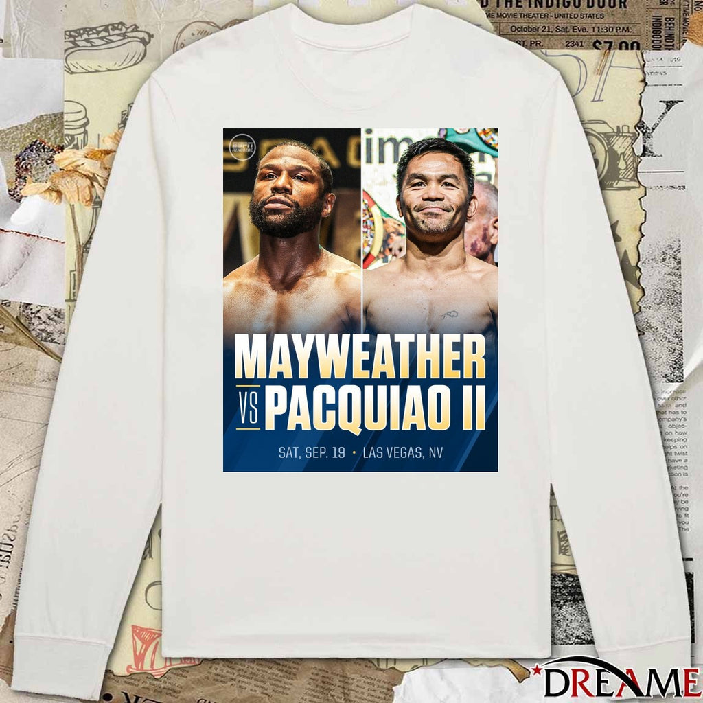 Floyd Mayweather Jr. Vs Manny Pacquiao September 19 2026 Las Vegas NV Poster t-shirt