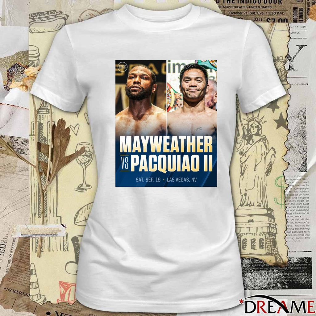 Floyd Mayweather Jr. Vs Manny Pacquiao September 19 2026 Las Vegas NV Poster t-shirt