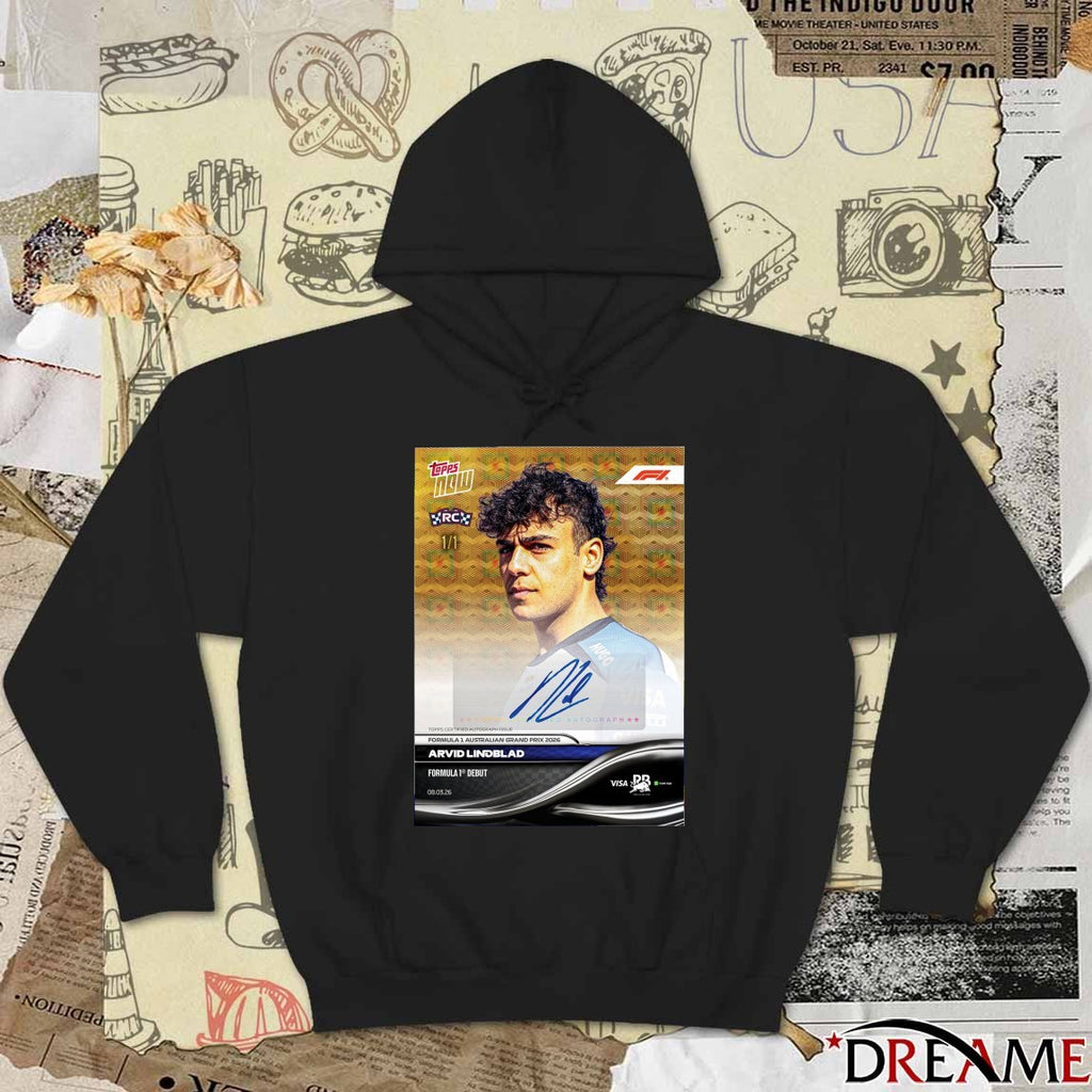 Formula 1 Australian Grand Prix 2026 Arvid Lindblad Topps Now Poster t-shirt