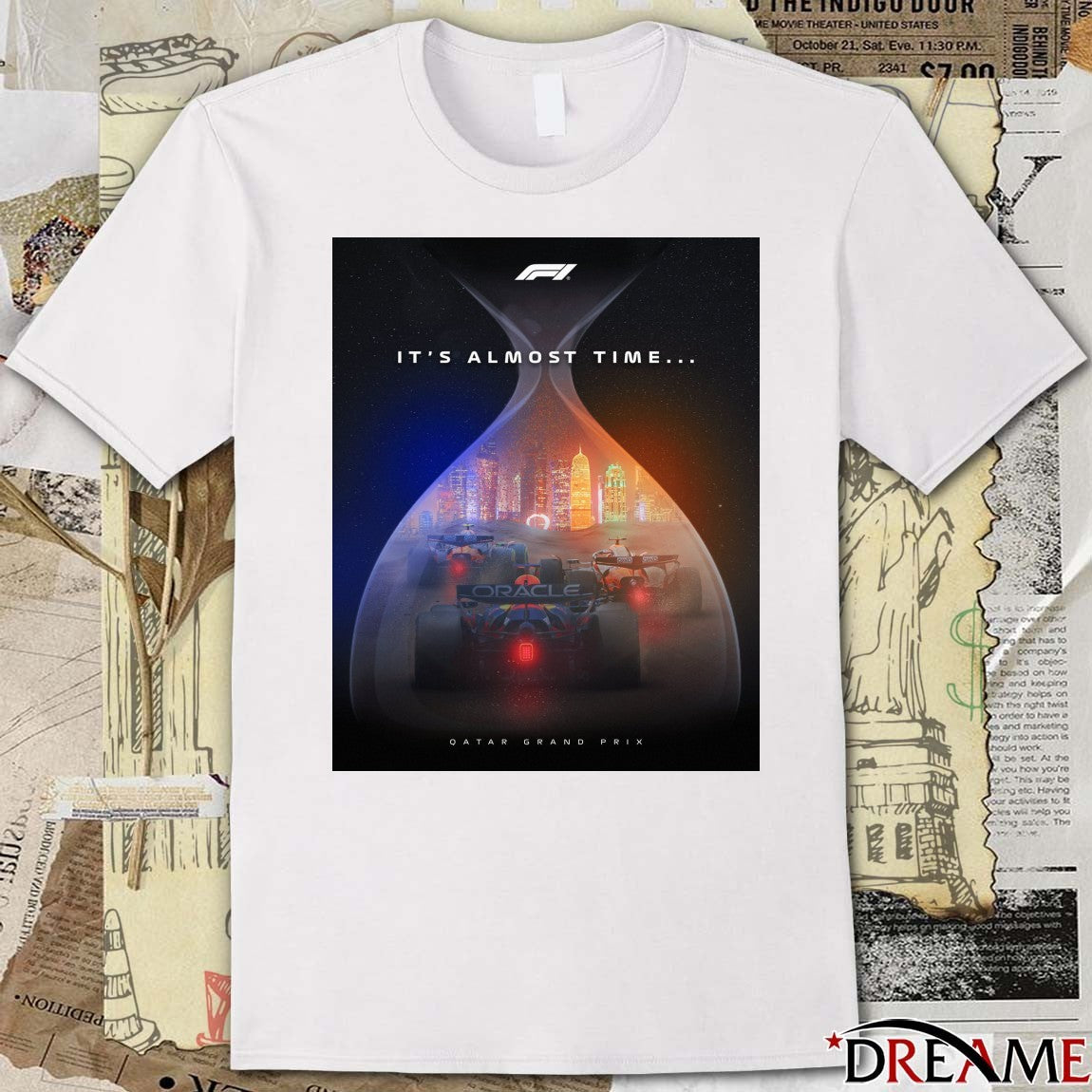 Formula F1 It’s Almost Time Qatar Grand Prix Poster t-shirt