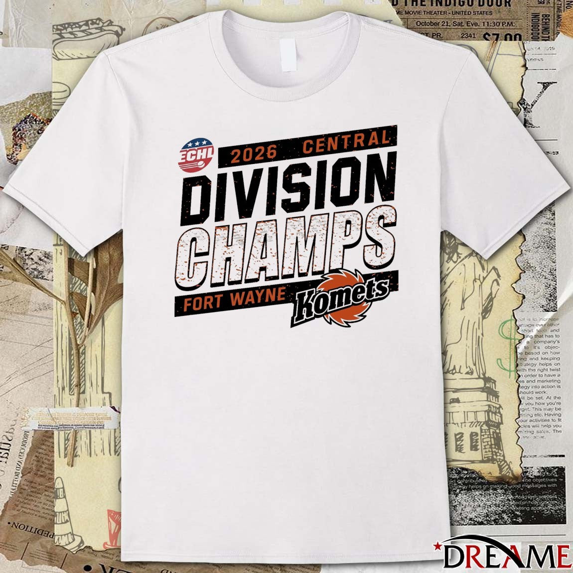 Fort Wayne Komets 2025-2026 ECHL Central Division Champions t-shirt