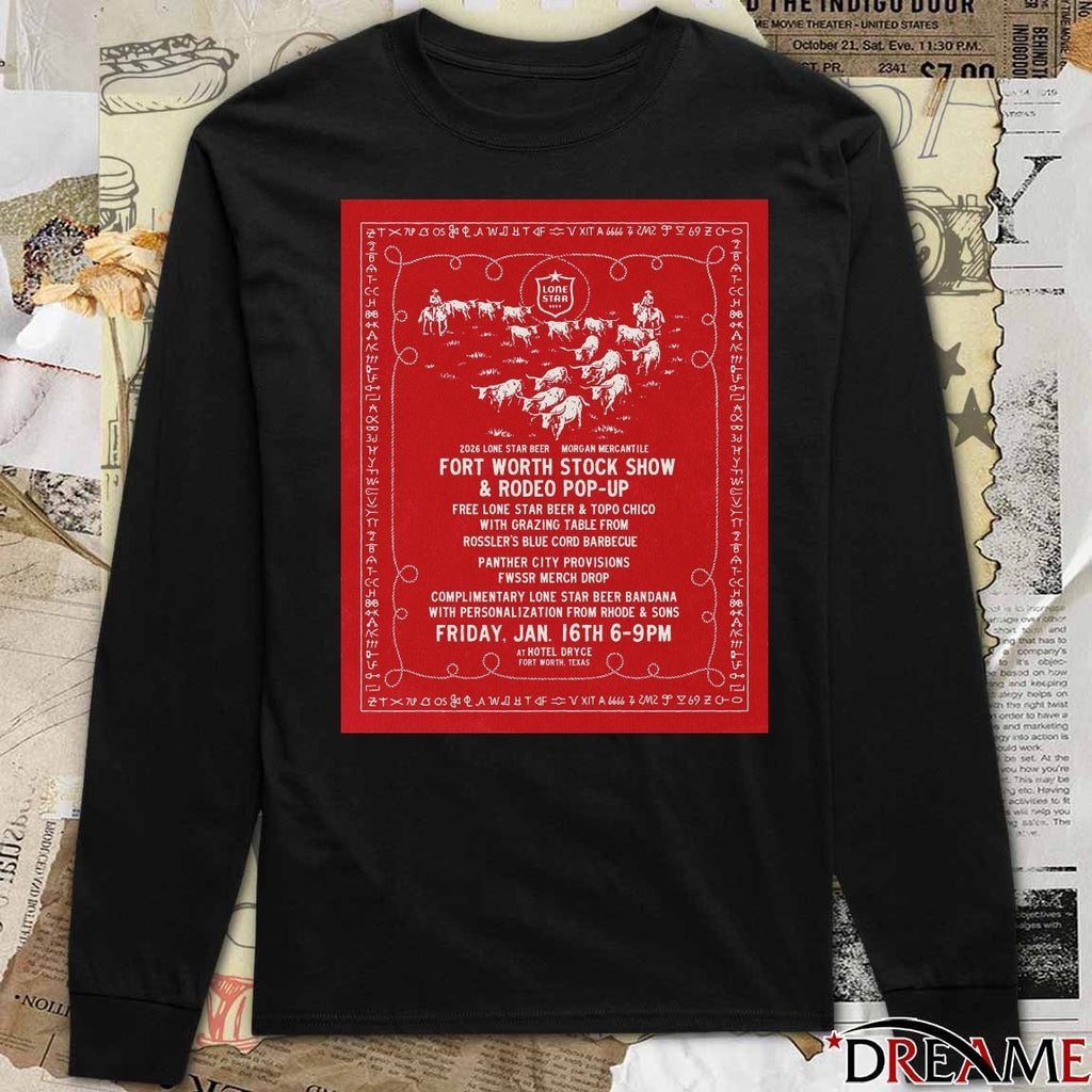Fort Worth Stock Show & Rodeo Pop-Up Jan. 16th 2026 Hotel Dryce Fort Worth Texas Poster t-shirt