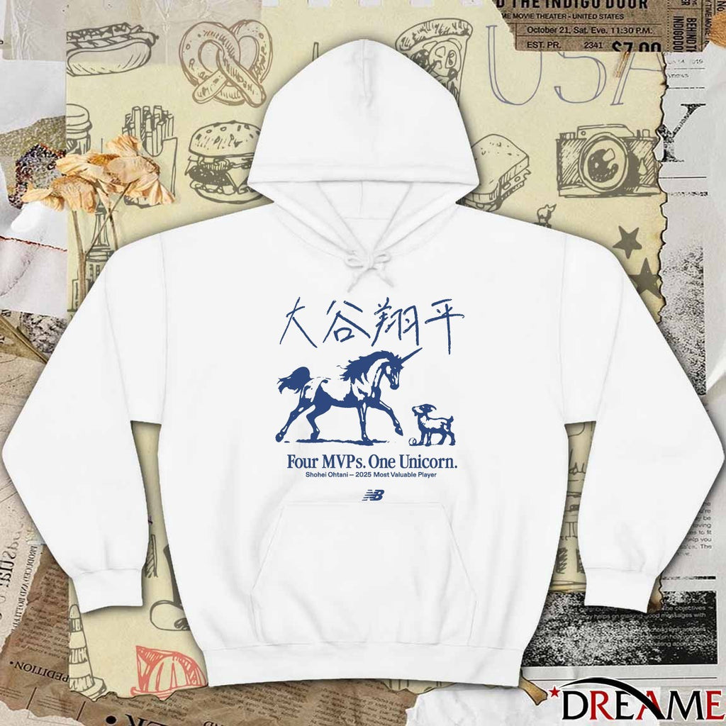 Four MVPs Unicorn One Los Angeles Dodgers Shohei Ohtani 2025 Most Valuable Player t-shirt