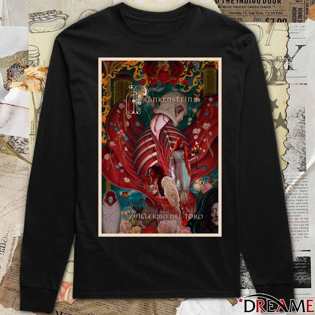 Frankenstein Film A Film By Villermo Del Toro 2025 Poster t-shirt