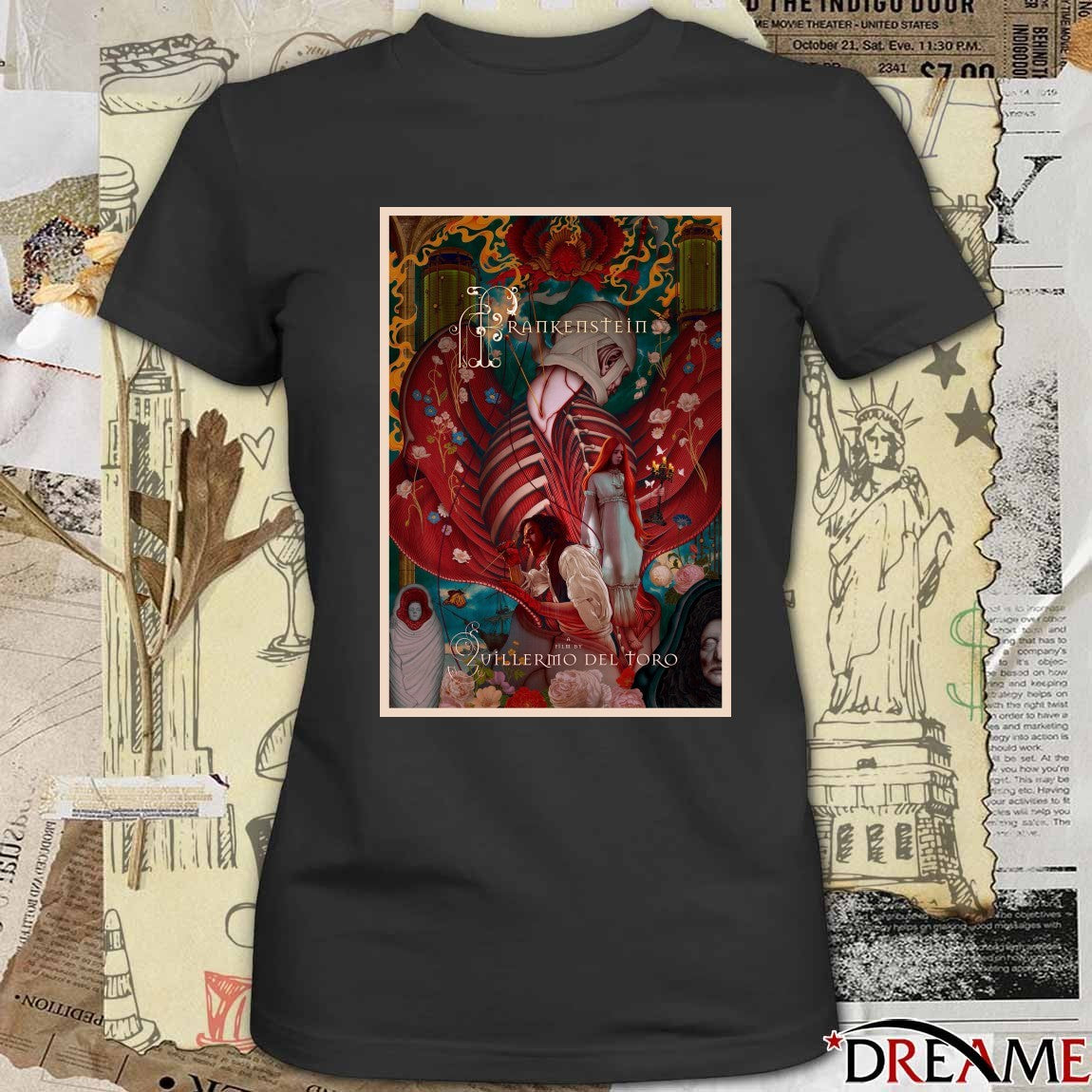 Frankenstein Film A Film By Villermo Del Toro 2025 Poster t-shirt
