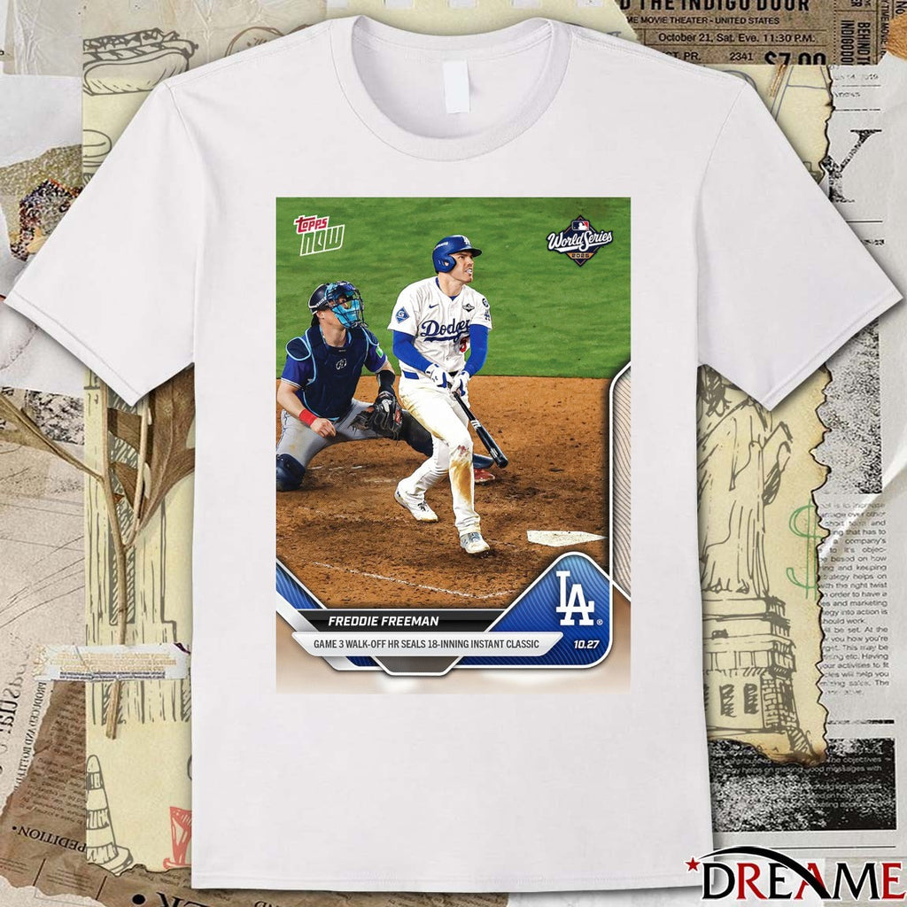 Freddie Freeman Los Angeles Dodgers 2025 MLB Topps Game 3 Walk-Off HR Seals 18-Inning Instant Classic t-shirt