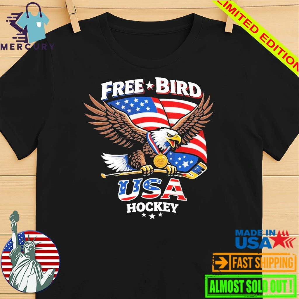 Free Bird USA Hockey Gold Medal Shirt