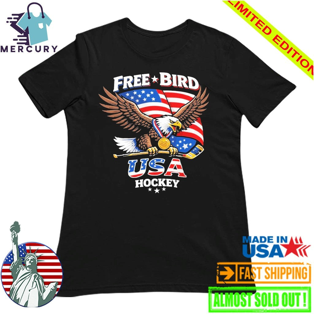 Free Bird USA Hockey Gold Medal Shirt