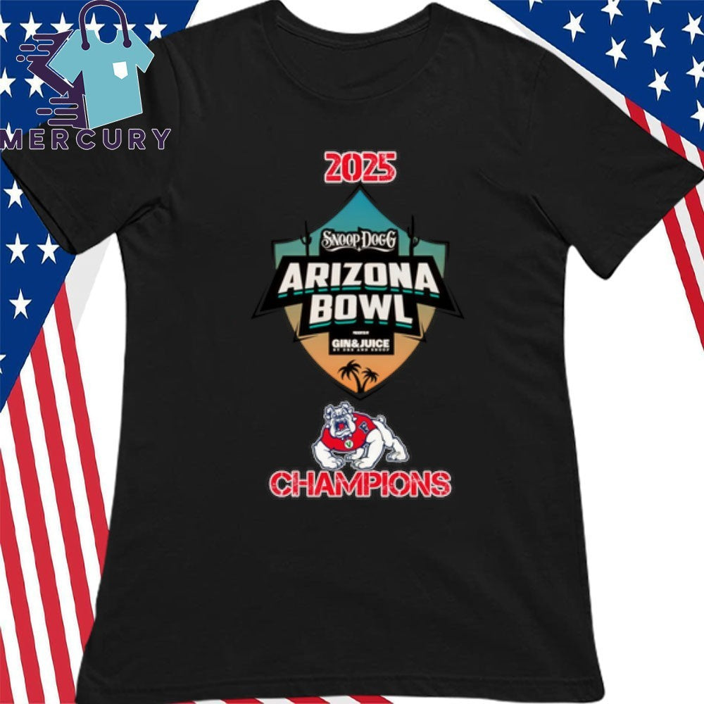 Fresno State Bulldogs 2025 Arizona Bowl Champions Logo Shirt