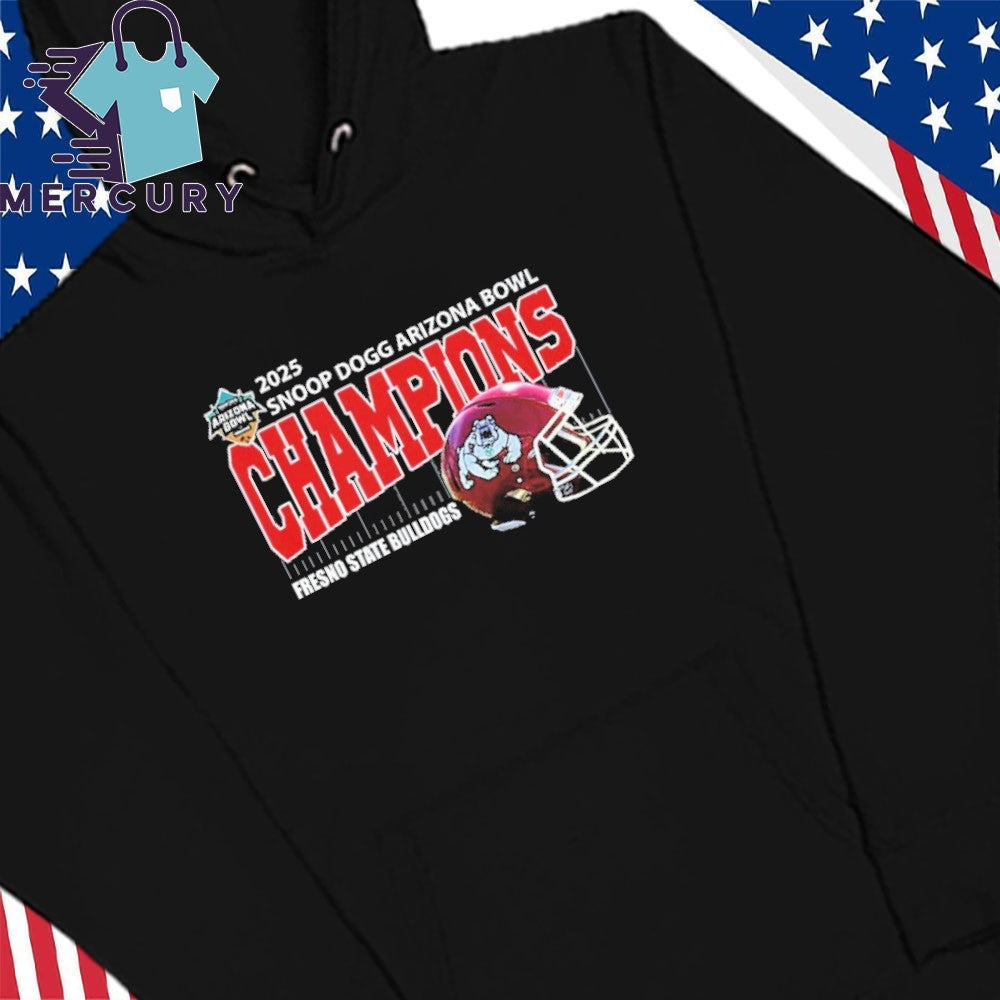 Fresno State Bulldogs Football 2025 Snoop Dogg Arizona Bowl Champions Helmet Shirt
