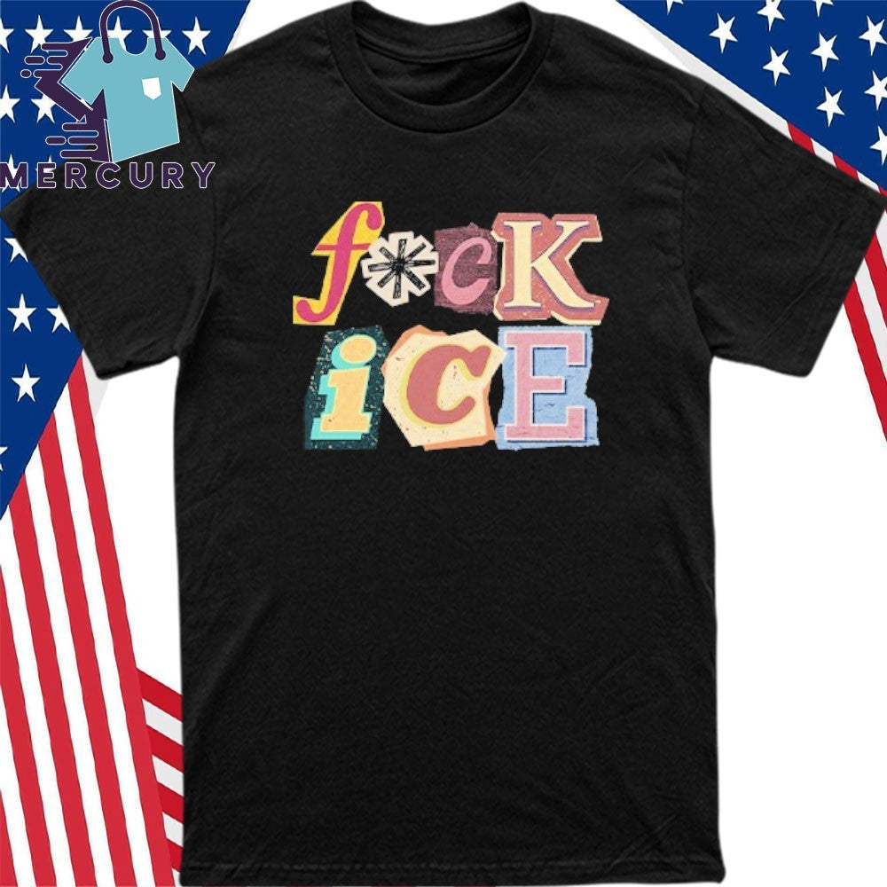 Fuck ICE Magazine Letters Shirt