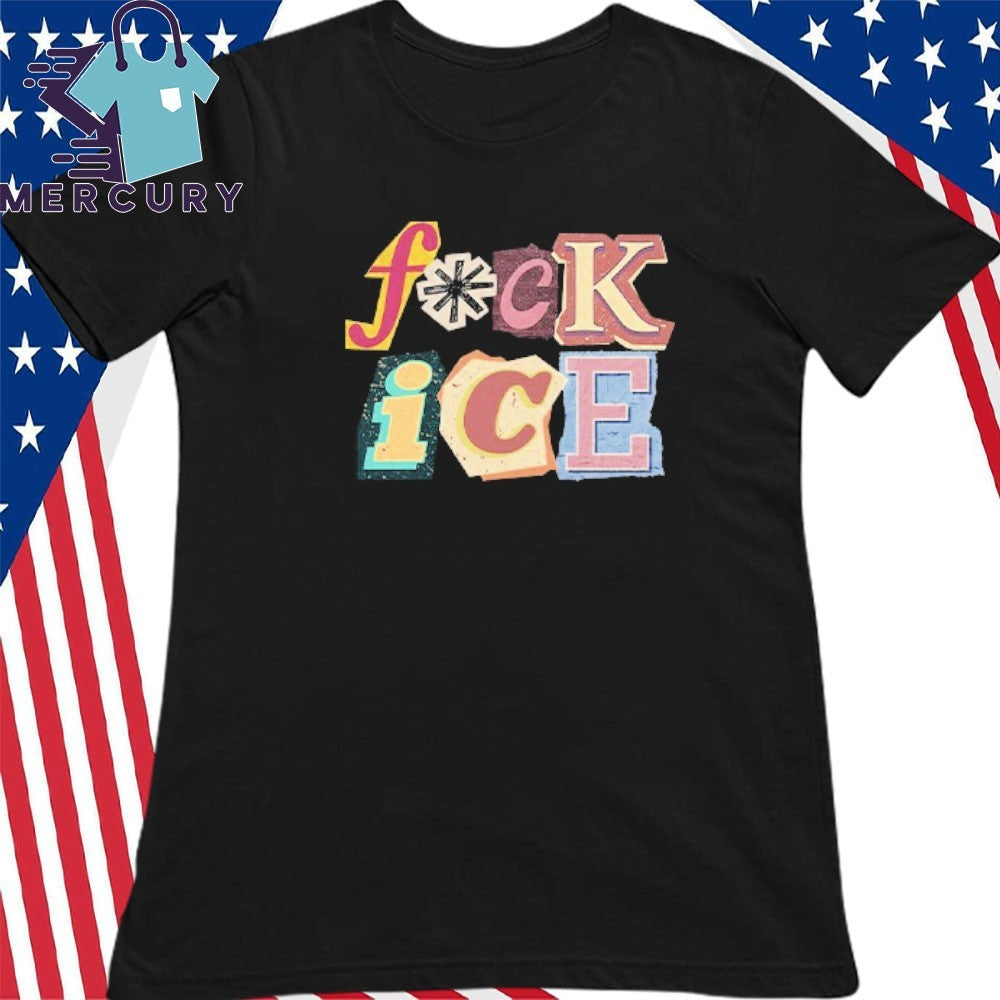 Fuck ICE Magazine Letters Shirt