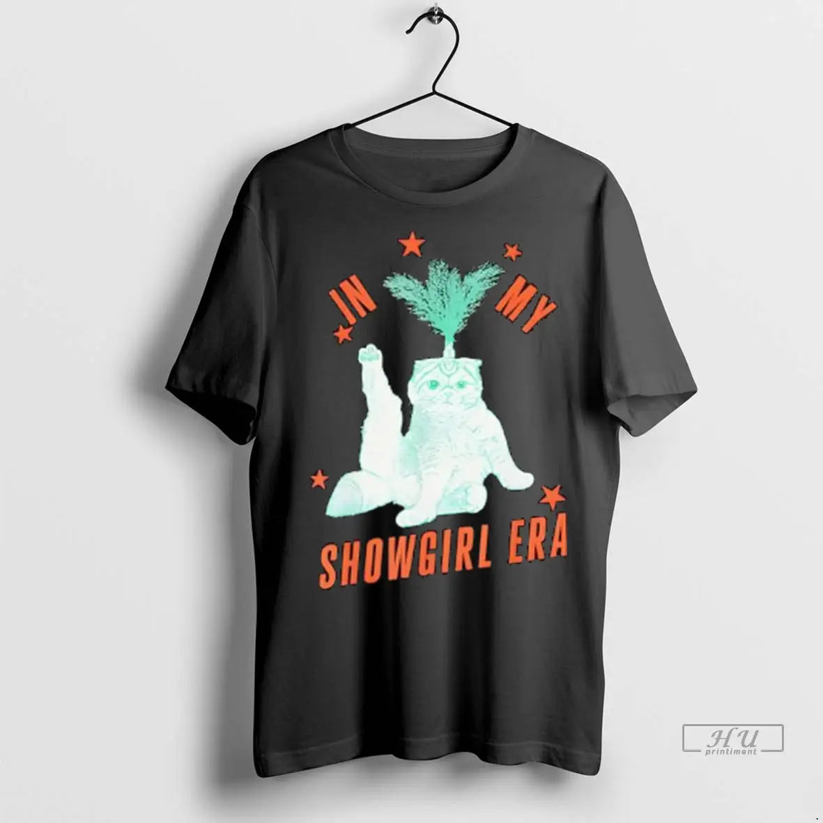 Official Funny Cat In Showgirl Costume Retro Humor T Shirt