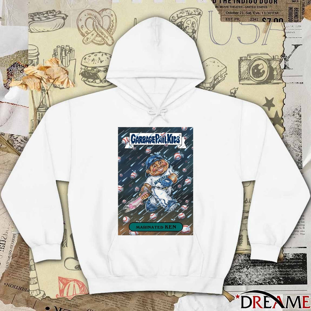 Garbage Pail Kids Marinated Ken Griffey Jr. Seattle Mariners Bownan Chrome Card t-shirt