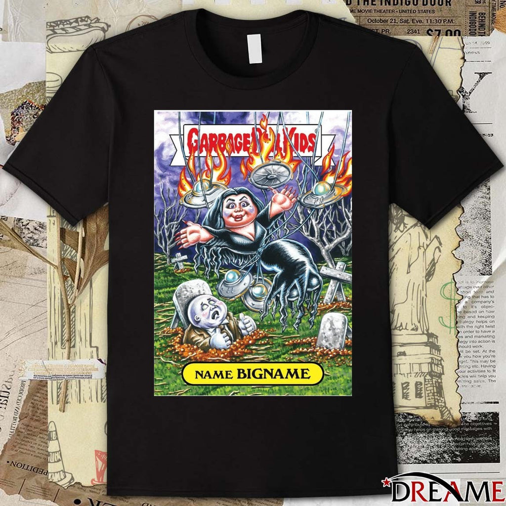 Garbage Pail Kids Outer Space Name Big Name Card Parody t-shirt