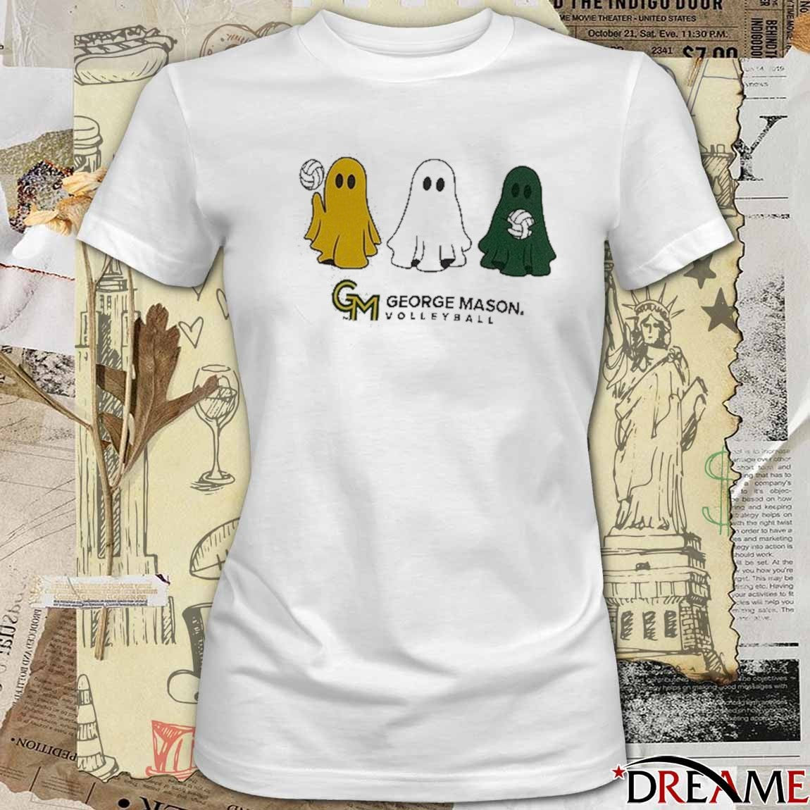 George Mason Athletics Ghost Volleyball Mascot Halloween 2025 t-shirt