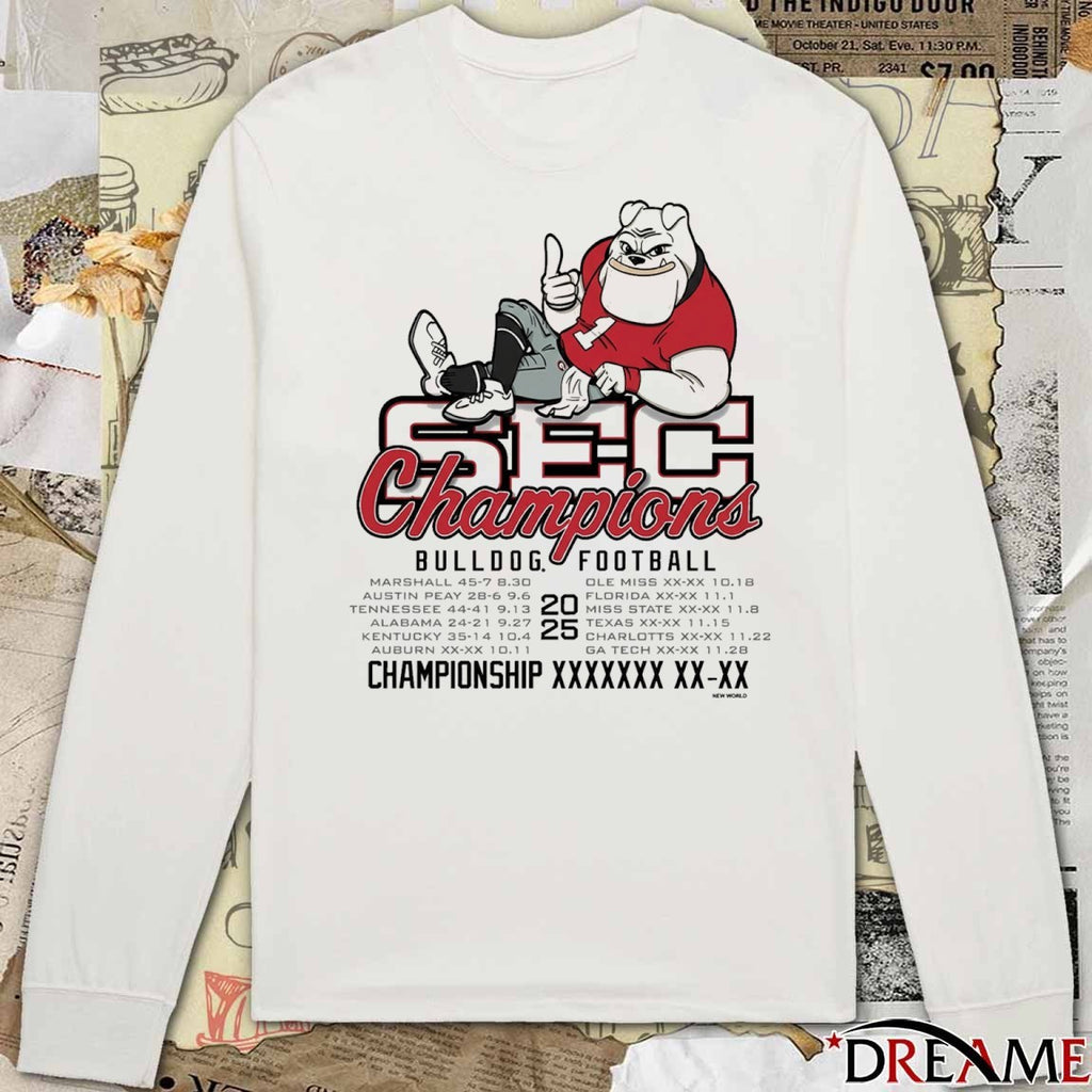 Georgia Bulldogs 2025 NCAA SEC Football Championship Recap t-shirt