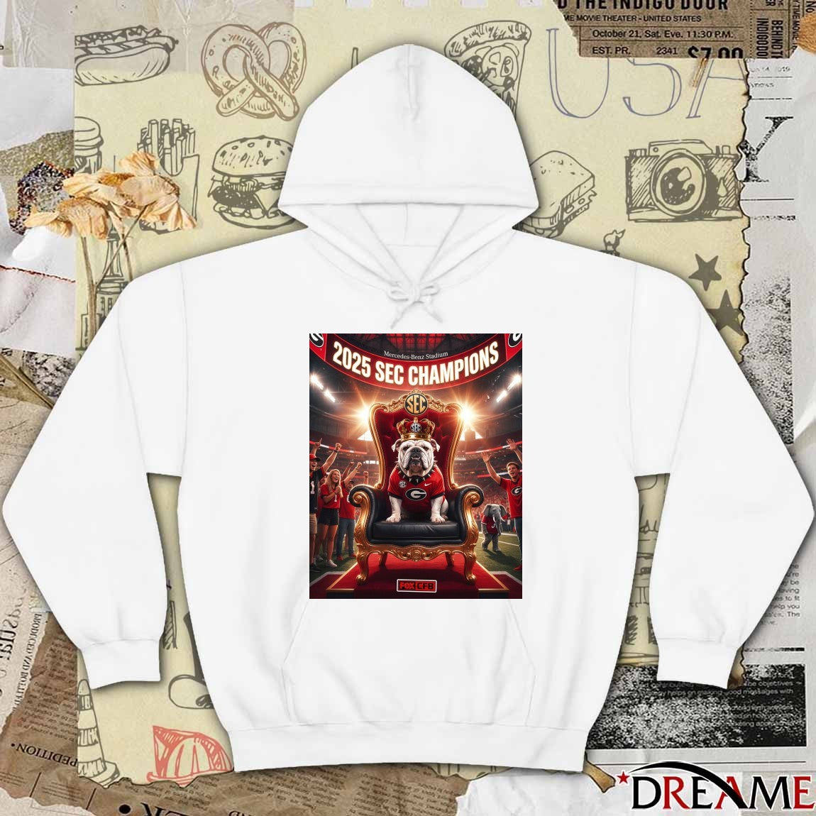 Georgia Bulldogs 2025 SEC Champions Mercedes-Benz Stadium Poster t-shirt
