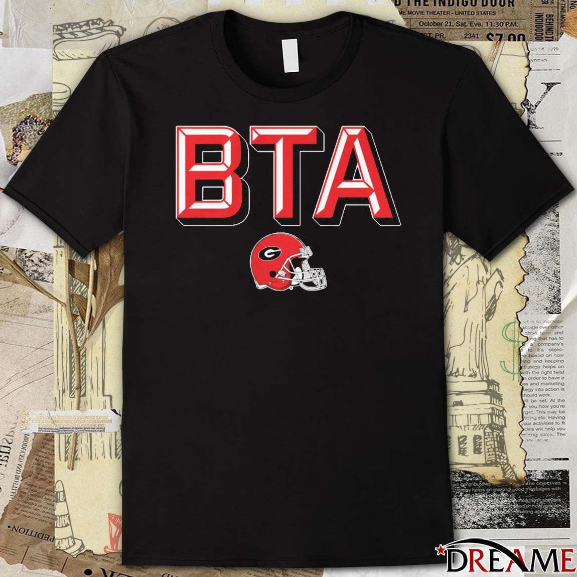 Georgia Bulldogs Football 2025 BTA Helmet t-shirt