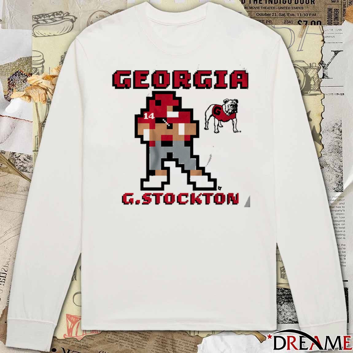 Georgia Bulldogs Football NCAA Gunner Stockton Retro Baller t-shirt