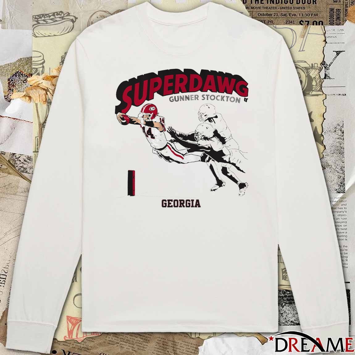 Georgia Bulldogs Football NCAA Superdawg Super Gunner Stockton t-shirt
