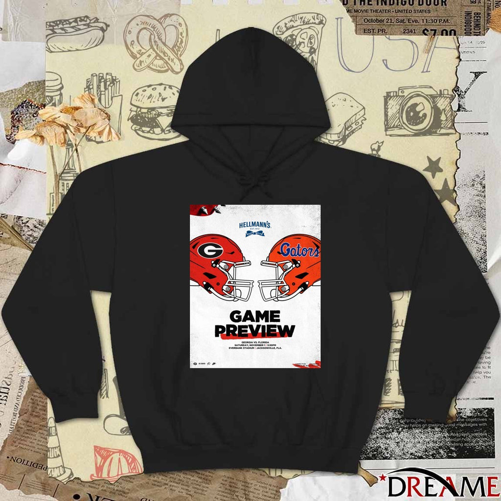 Georgia Bulldogs Vs Florida Gators Game Preview November 1 2025 Everbank Stadium Poster t-shirt