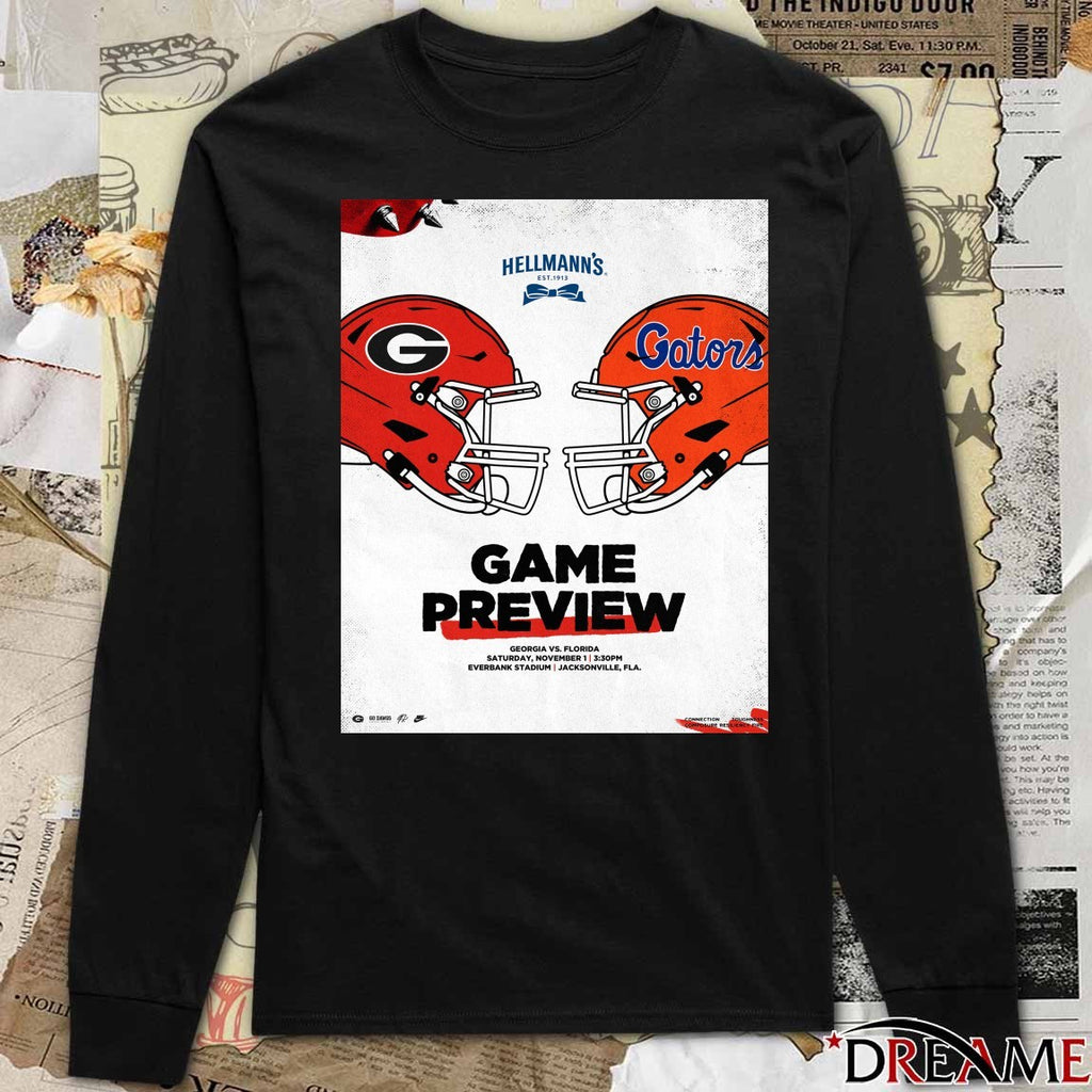 Georgia Bulldogs Vs Florida Gators Game Preview November 1 2025 Everbank Stadium Poster t-shirt