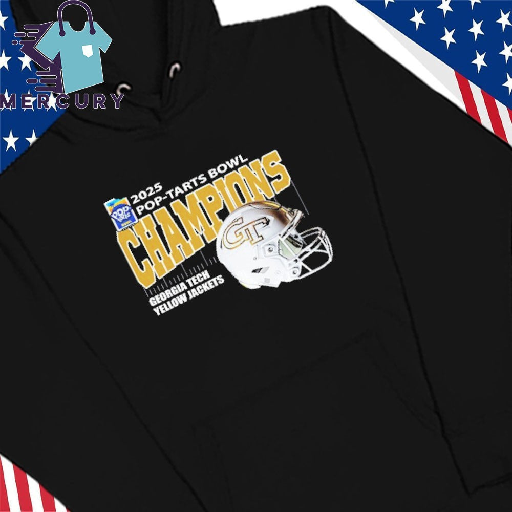 Georgia Tech Yellow Jackets Football 2025 Pop-Tarts Bowl Champions Helmet Shirt