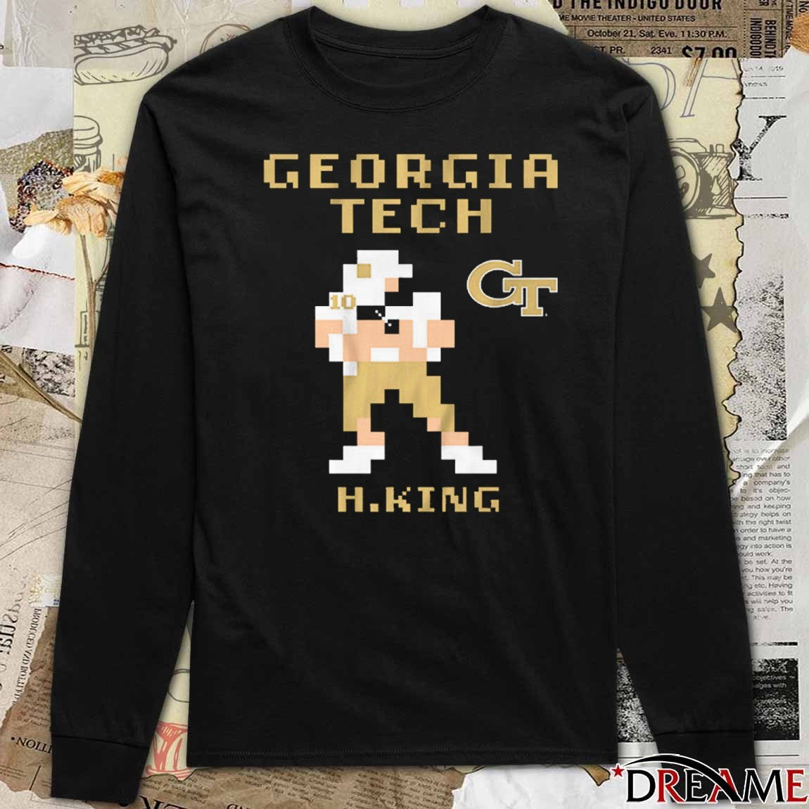 Georgia Tech Yellow Jackets Football NCAA Haynes King Retro Baller t-shirt