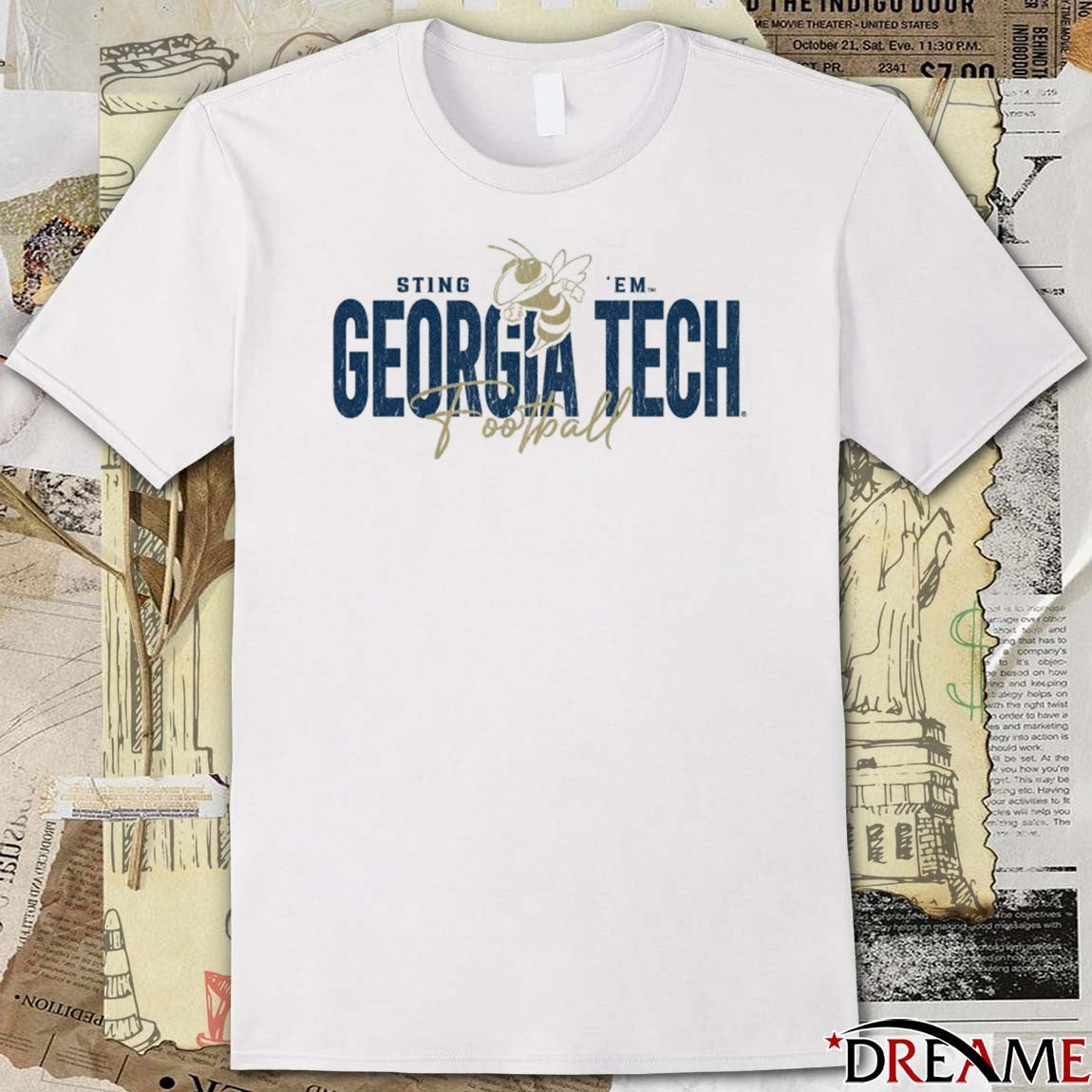 Georgia Tech Yellow Jackets Football Sting ‘Em Ringer t-shirt