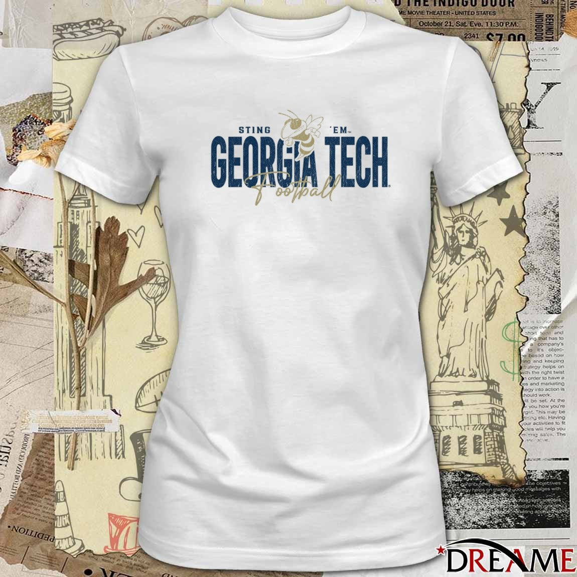 Georgia Tech Yellow Jackets Football Sting ‘Em Ringer t-shirt